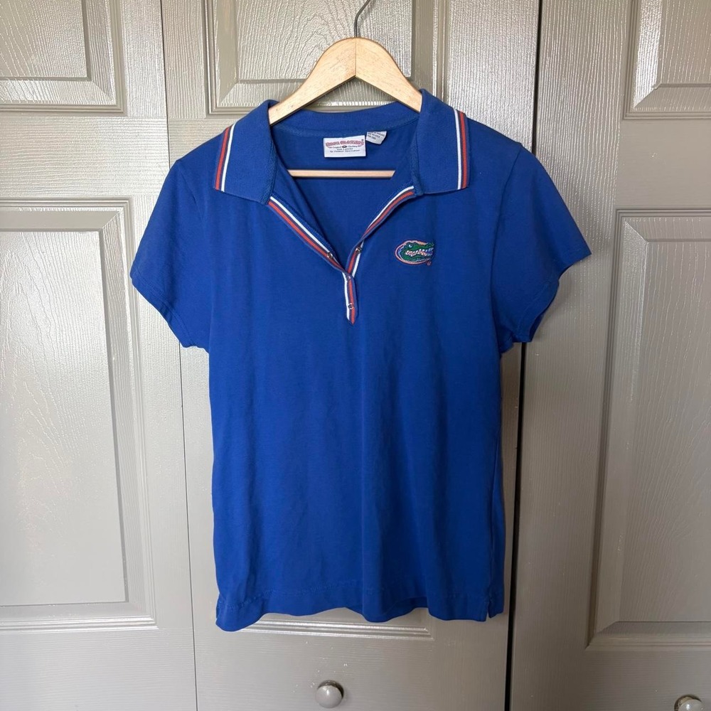 Florida Gators Blue Polo Shirt Women XL Boca Classics NCAA College Y2K Sporty